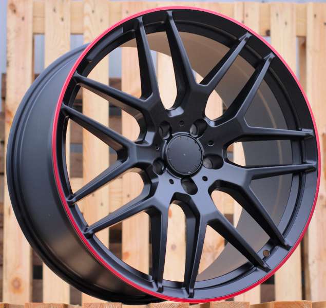 <font face='Tahoma'>vieglmetāla diski</font> JIL Wheels FE115(HE762)Black+RedLine(BR)MER(P1)((AKC150Eur))